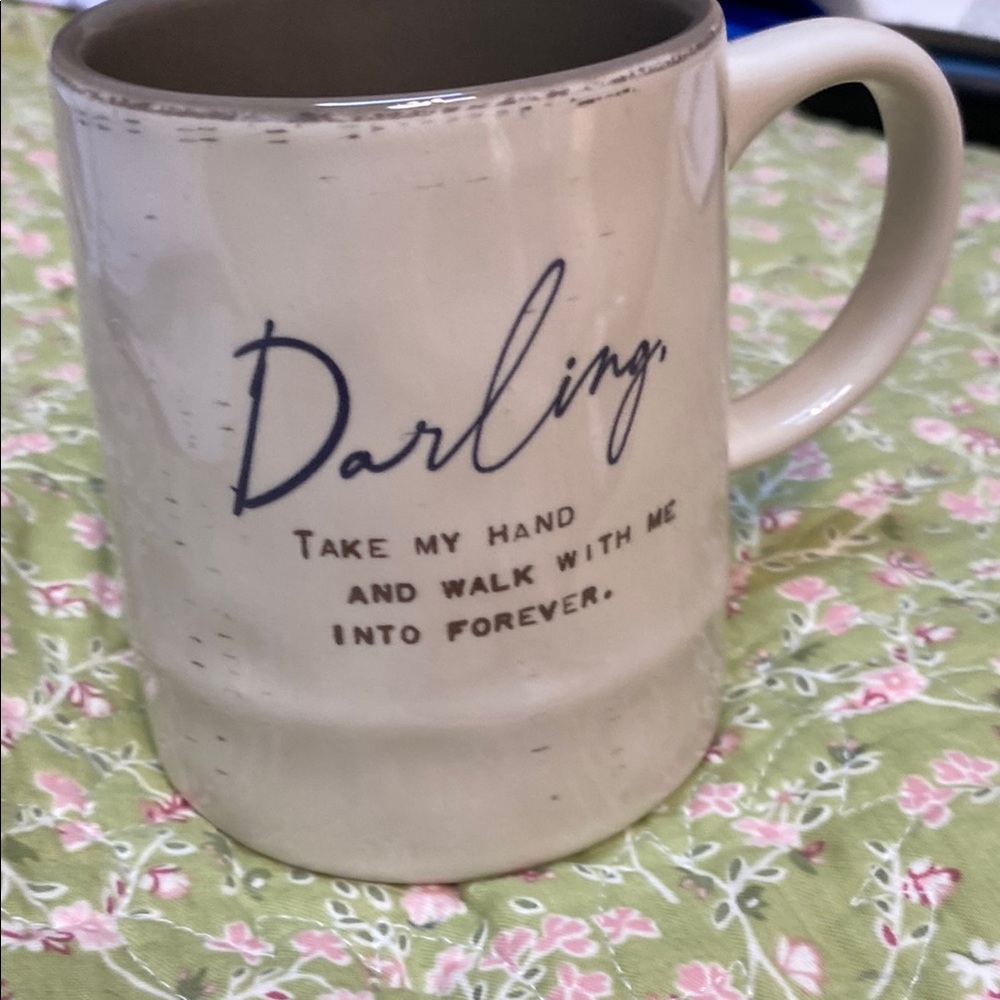 Dear You-Darling Cream Colored Ceramic Mug. 12 oz.